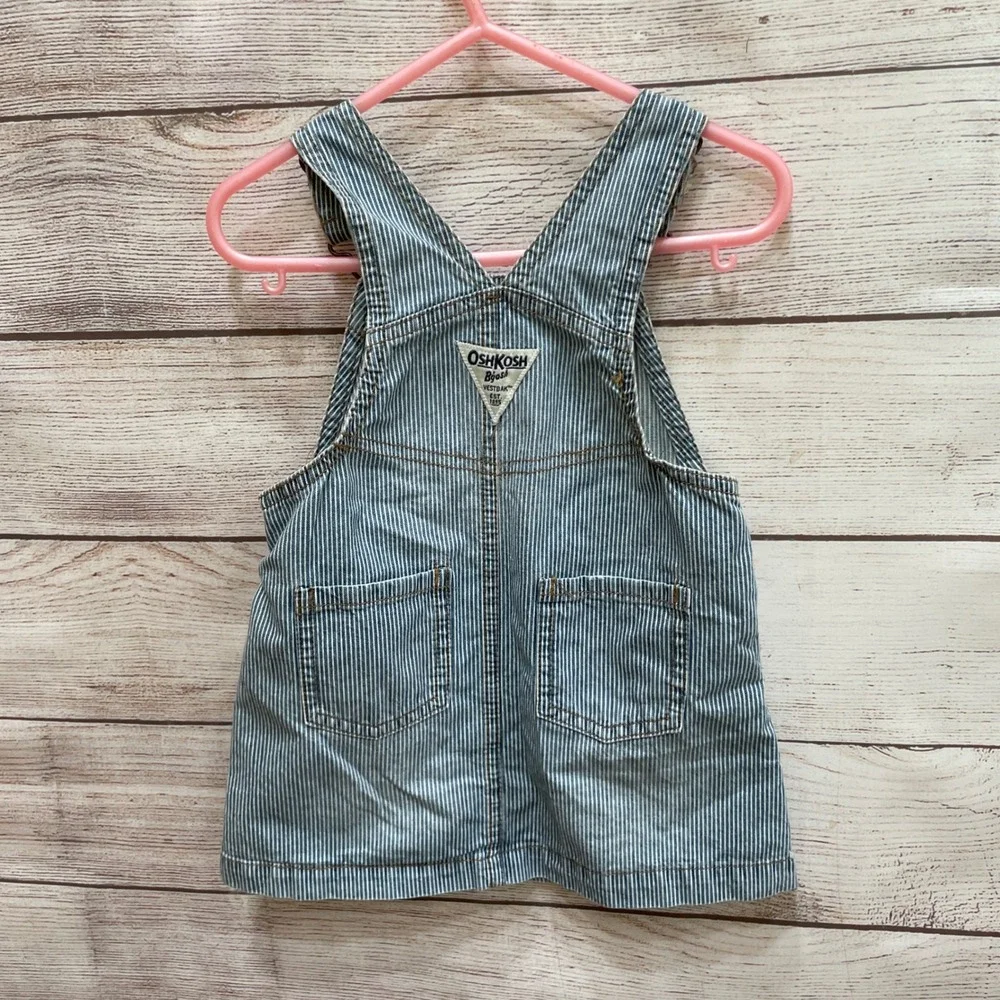 OSHKOSH DENIM OVERALL JUMPER‎ IN BLUE AND WHITE STRIPES